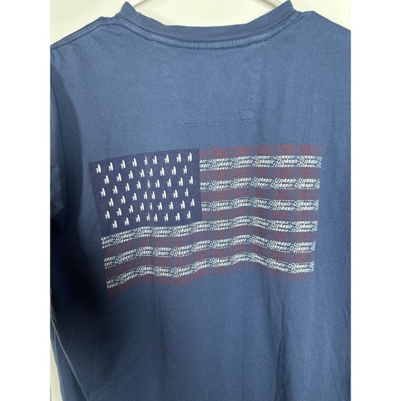 Johnnie O Shirts Sz M Crew Neck Pocket Logo Surf T-Shirt Santa Monica Flag Lot 2 - Picture 4 of 6
